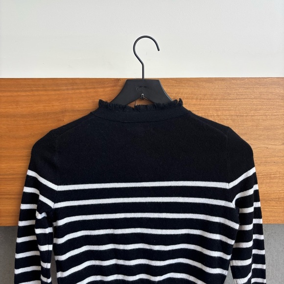 J. Crew Cashmere fringe-trim sweater lady jacket, Size XXS - Picture 13 of 16